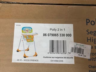 trona chicco new polly 2 en 1 wood friends
